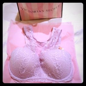 Victoria's secret pink lace bra